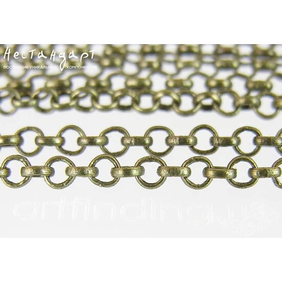 Цепочка Rolo Antique Bronze 2 мм