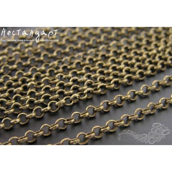 Цепочка Rolo Antique Bronze 2 мм, изображение 3