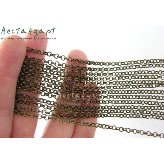 Цепочка Rolo Antique Bronze 2 мм, изображение 4