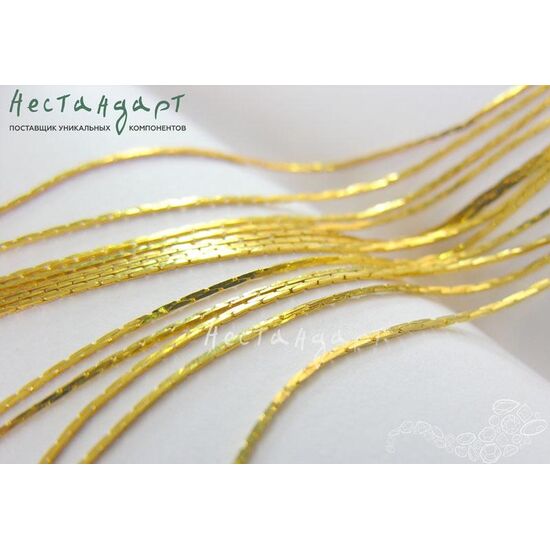 Цепочка якорная сколоченная Gold Plated 1х1 мм (уп. 38 см), изображение 2