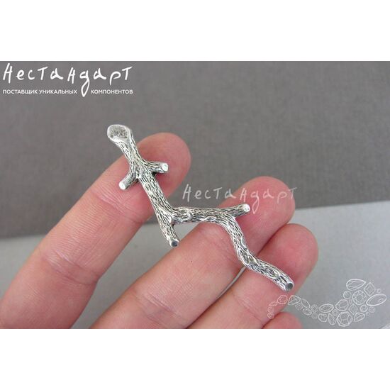 Декоративный элемент Coral Silver Plated 60 мм
