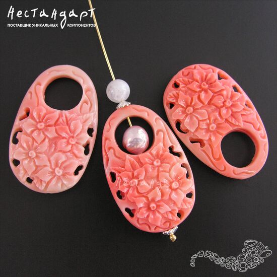 Имитация коралла Подвеска-коннектор Flower Garden 48х30х8 мм, изображение 4