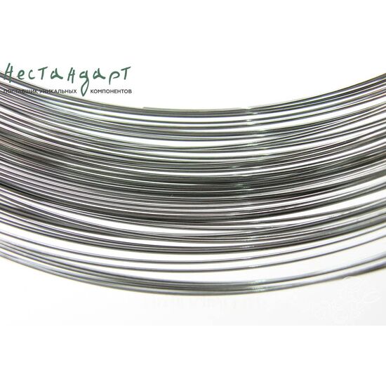 Мемори-проволока для колье Gunmetal Color 130х0,8 мм (уп. 10 витков)