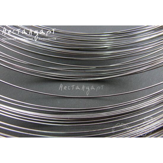 Мемори-проволока для колье Gunmetal Color 130х0,8 мм (уп. 10 витков), изображение 2