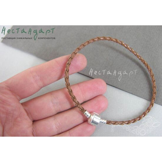 Основа для браслета Pandora Coffee плетеная 23 см, изображение 2