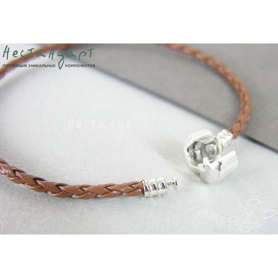 Основа для браслета Pandora Coffee плетеная 23 см, изображение 3