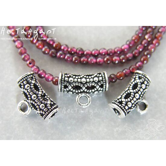 Бейл-держатель для кулона Vintage Tube Sterling Silver 10х7 мм, изображение 2