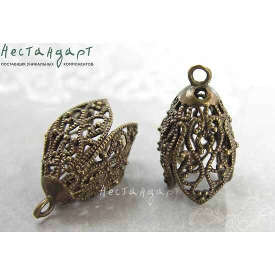 Концевик Arabesque Antique Bronze 25х15 мм