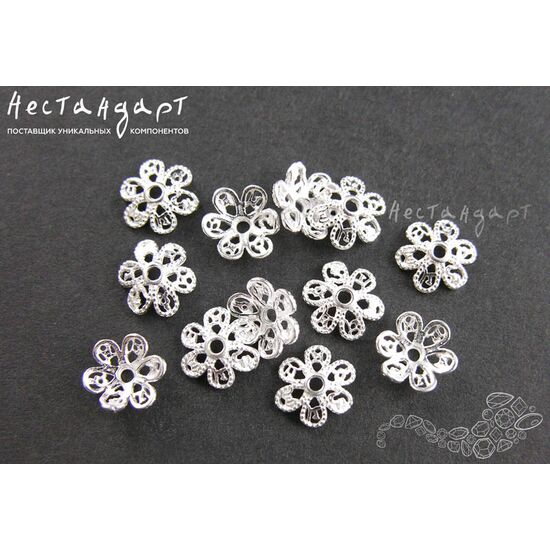 Чашечки для бусин Dainty Sterling Silver 8 мм, изображение 2