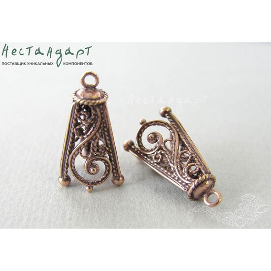 Концевик со штифтом Pyramid Patina Copper 24х13 мм, изображение 4