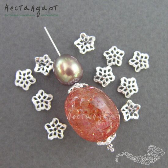 Чашечки для бусин Cinquefoil Sterling Silver 6 мм, изображение 4