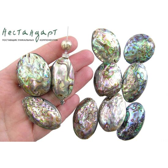 Гелиотис объемная бусина Peacock Fancy 34-40х22х31 мм, изображение 3