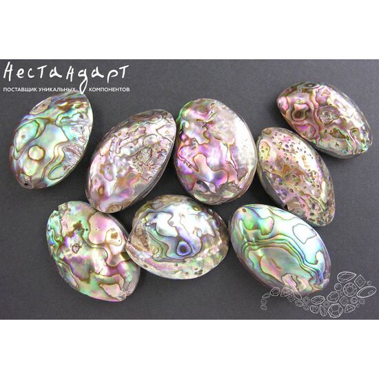 Гелиотис объемная бусина Peacock Fancy 34-40х22х31 мм, изображение 4