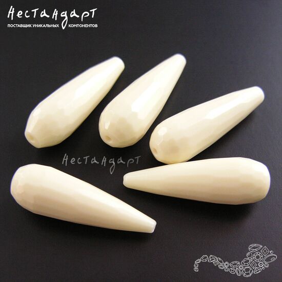 Имитация коралла Подвеска Капля Ivory 30х10 мм, изображение 3