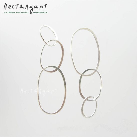 Подвеска-коннектор 3-Rings Sterling Silver 60x19 мм, изображение 4