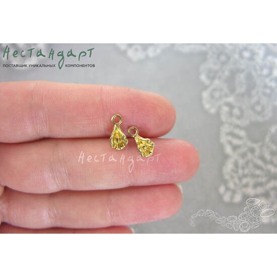 Подвеска Little Pearl латунь 11х5 мм, изображение 4