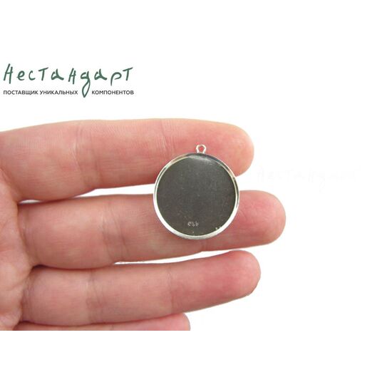 Подвеска-сеттинг Epoxy Sterling Silver 21,5 мм, изображение 2