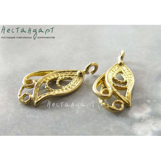 Подвеска Elegant латунь 16,5х7 мм, изображение 2
