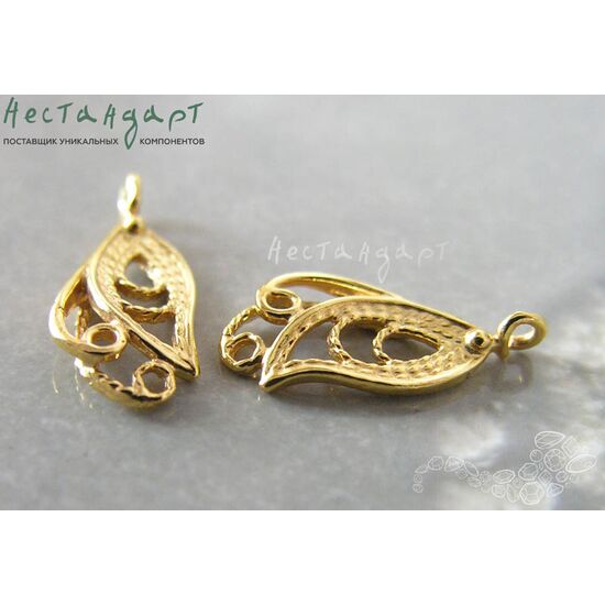 Подвеска Elegant Gold Plated 16,5х7 мм, изображение 2