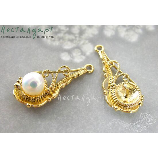 Подвеска Lacelike Gold Plated 28х12 мм, изображение 2