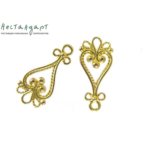 Подвеска-коннектор Sorrento Gold plated 18х8 мм