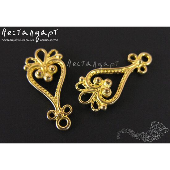 Подвеска-коннектор Sorrento Gold plated 18х8 мм, изображение 3