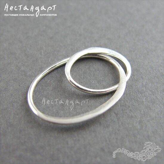 Коннектор 2 Rings Sterling Silver 30х15 мм, изображение 3