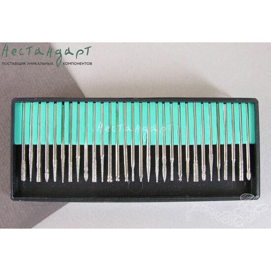 Боры с алмазным покрытием (комплект 30 шт), изображение 3