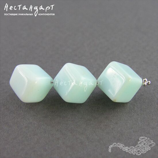 Опал натуральный перуанский голубой Cubism 9х10 мм