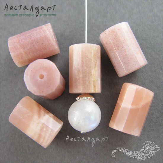 Олигоклаз натуральный Cylinder 14х10 мм, изображение 5