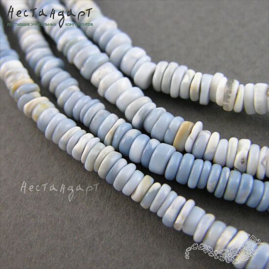 Опал натуральный перуанский рондель 5 мм (нить 3 см), изображение 2