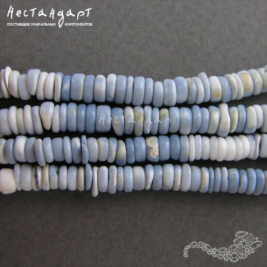 Опал натуральный перуанский рондель 5 мм (нить 3 см), изображение 4