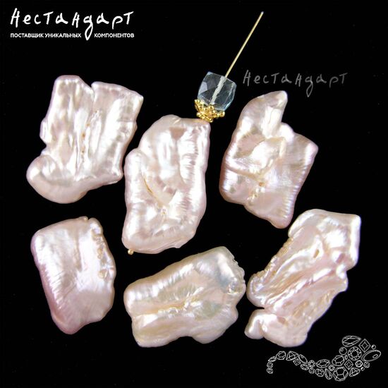 Жемчуг натуральный Baroque Pale Pink 22-33 мм