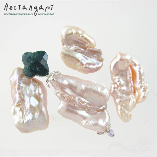 Жемчуг натуральный Baroque Pale Pink 22-33 мм, изображение 2