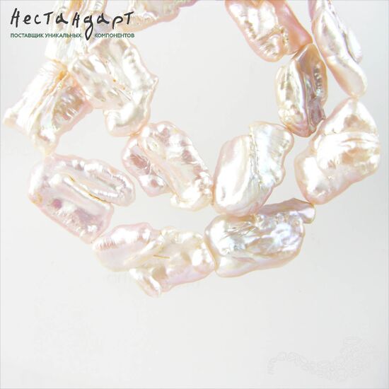 Жемчуг натуральный Baroque Pale Pink 22-33 мм, изображение 4