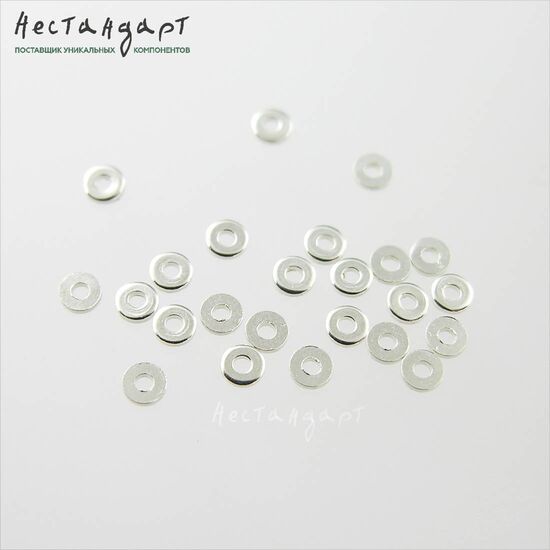 Бусина-спейсер Disk Sterling Silver 2,5 мм (уп. 10 шт), изображение 3