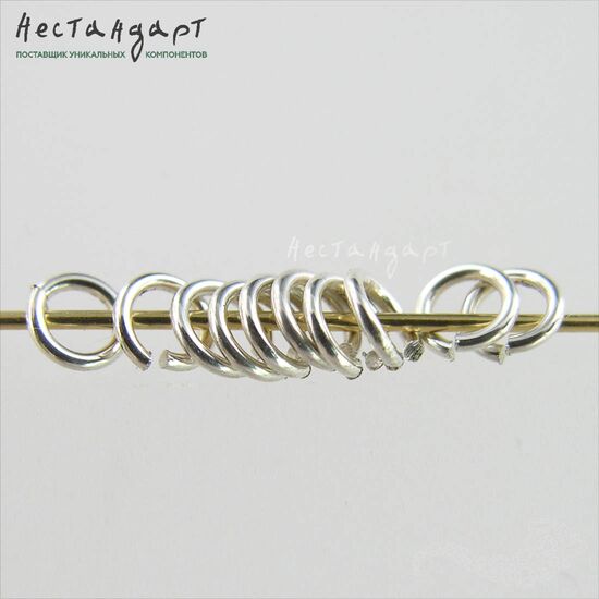 Кольцо соединительное разъемное Sterling Silver 5х0,8 мм, изображение 2