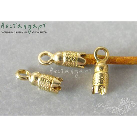Концевик для шнура Twine латунь 11х4 мм, изображение 2