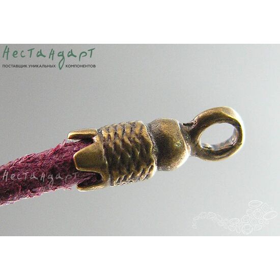 Концевик для шнура Twine Patina Bronze 11х4 мм, изображение 2