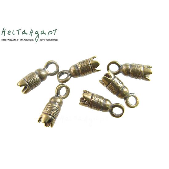 Концевик для шнура Twine Patina Bronze 11х4 мм, изображение 3