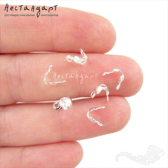 Каллот для узла Sterling Silver 7х3,5 мм, изображение 4