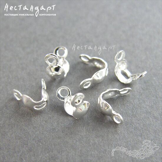 Каллот для узла Sterling Silver 7х3,5 мм, изображение 5