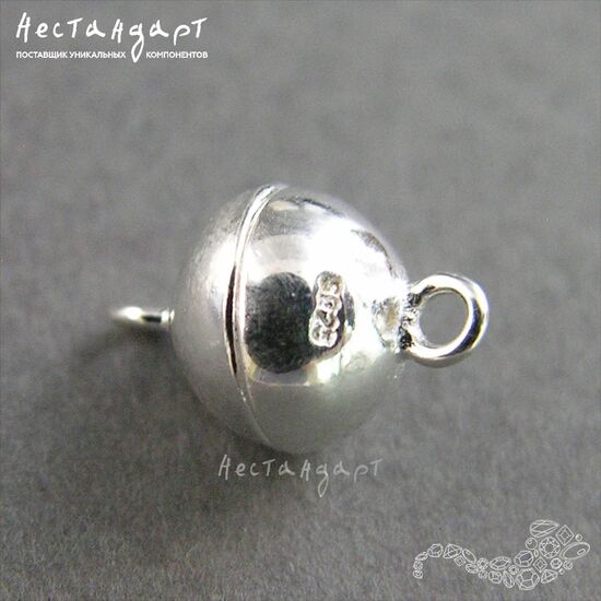 Замок магнитный Ball Sterling Silver 12х8 мм