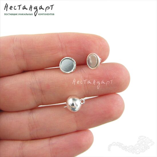 Замок магнитный Ball Sterling Silver 12х8 мм, изображение 3