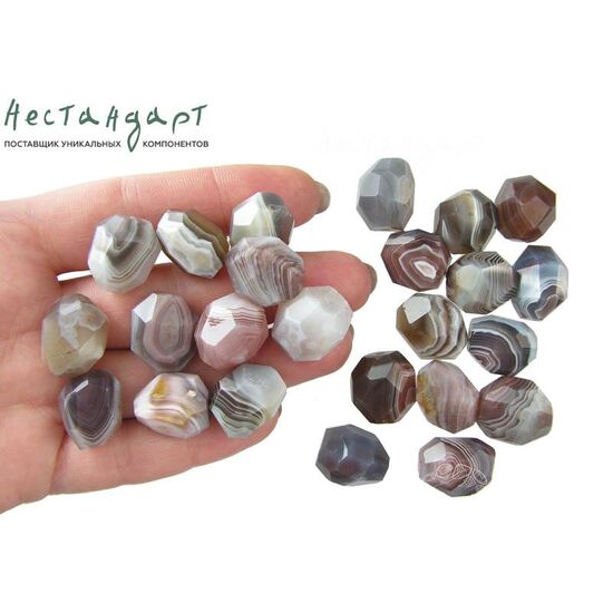 Агат натуральный Бразильский крупная грань 18-23 мм, изображение 2