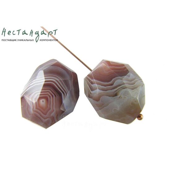 Агат натуральный Бразильский крупная грань 18-23 мм, изображение 3