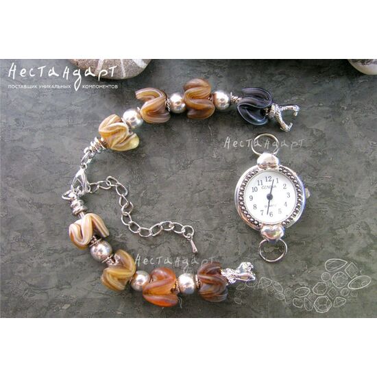 Основа для часов-браслета Пандора Antique Silver 18,5 см, изображение 3