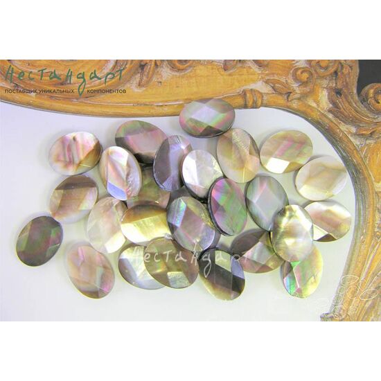 Перламутр натуральный Oval 16х12 мм, изображение 2
