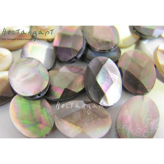 Перламутр натуральный Oval 16х12 мм, изображение 4