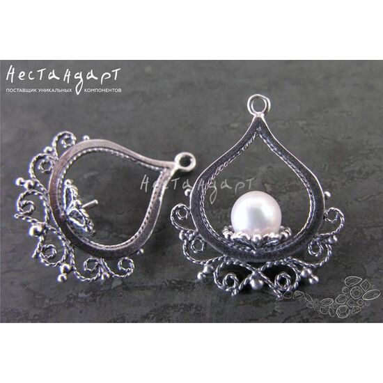 Подвеска Aelita Silver Plated  27х23 мм